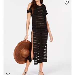 Calvin Klein Crochet Striped Seim Cover Up